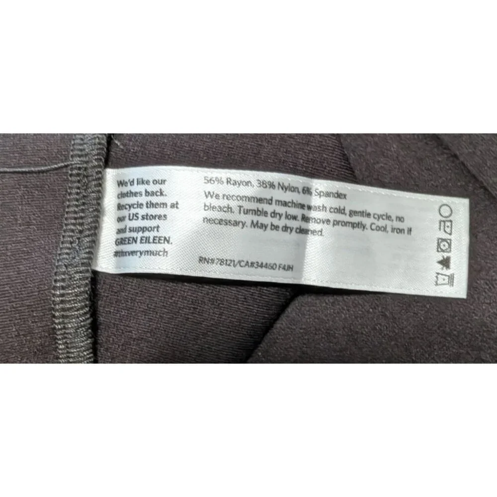 Eileen Fisher Womens Slim Pant XL Black Rayon Nylon Spandex Heavyweight - Picture 4 of 15